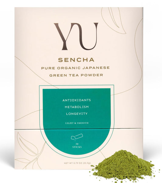 Organic Sencha Green Tea Powder - Instant Packets for Wellness