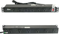 Tecmojo 1U Rackmount Network-Grade PDU - 12A Surge Protection