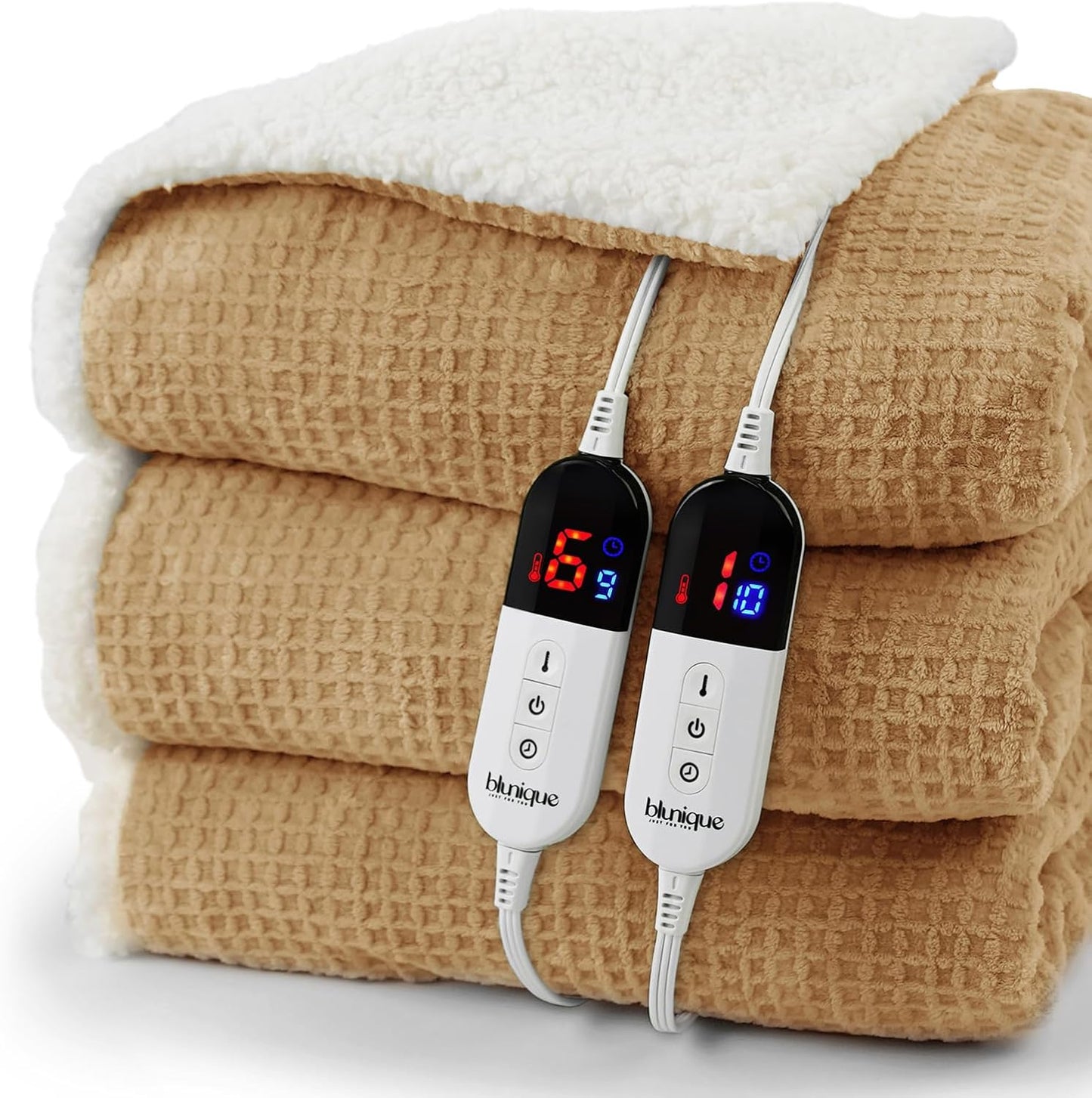 Heated Blanket Electric Blanket King Waffle for Ultimate Comfort