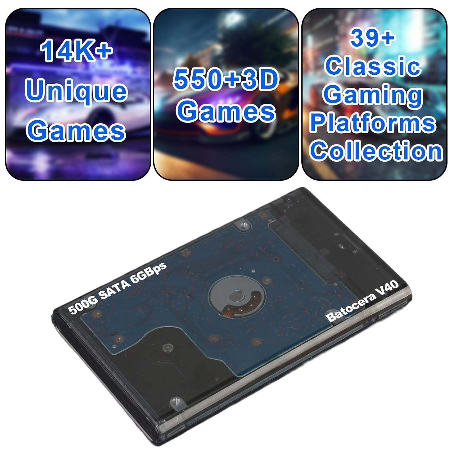 Portable Retro Game Emulator Console with 14K+ Games & 550+ 3D Titles