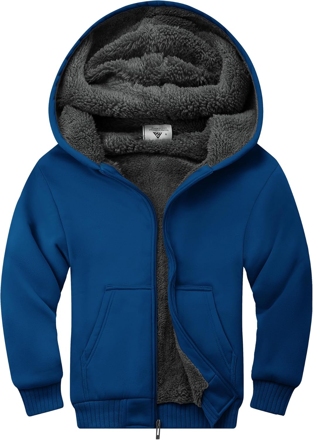 SWISSWELL Unisex Fleece Hoodie Sherpa Lined Jacket for Kids