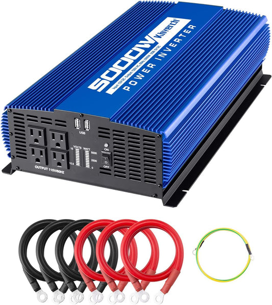 5000W Power Inverter for Car, RV, Truck, and Home Use