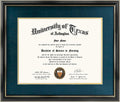 GraduationMall 11x14 Diploma Frame with Navy over Gold Mat