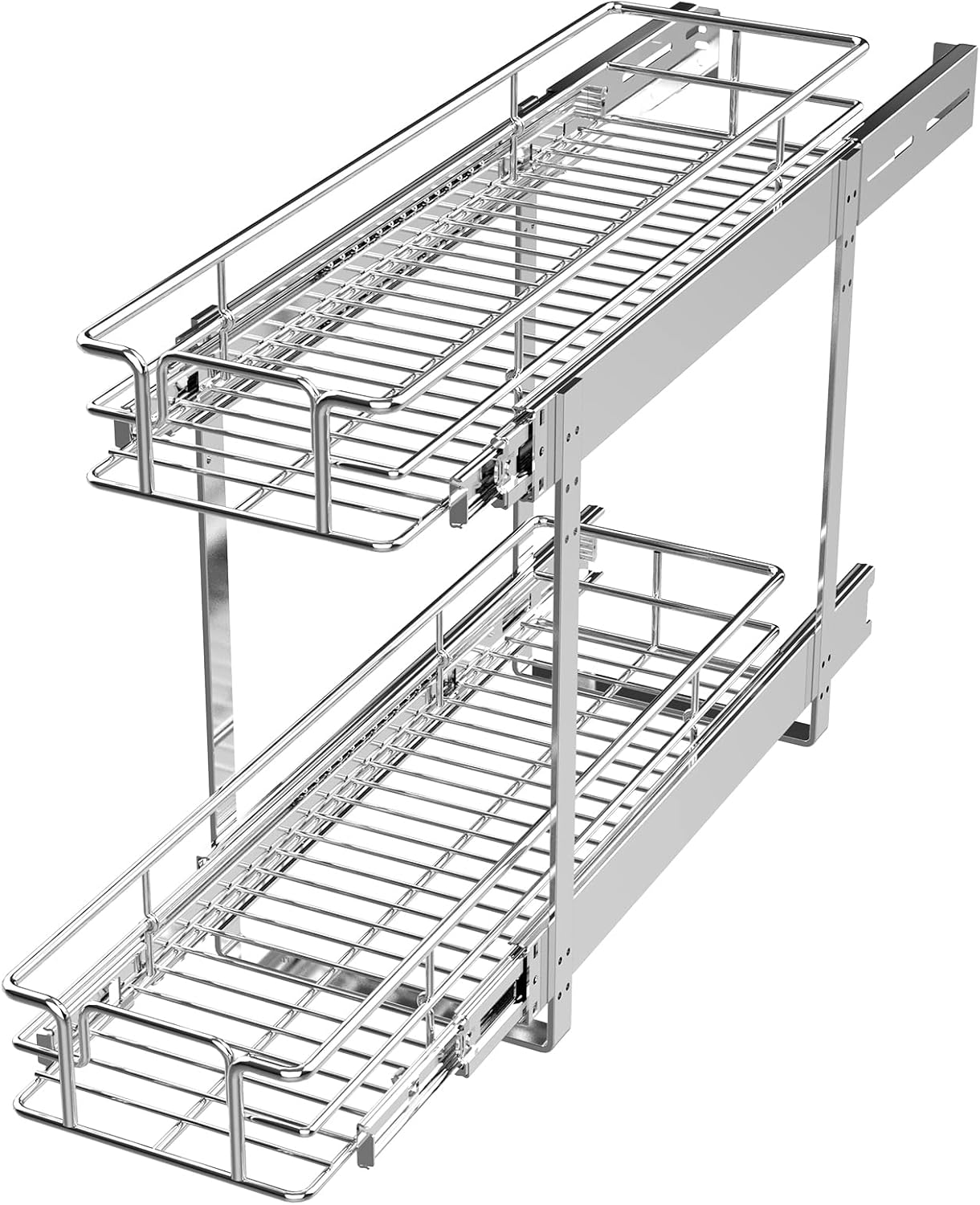 LOVMOR 2 Tier Pull Out Cabinet Organizer for Kitchen Storage