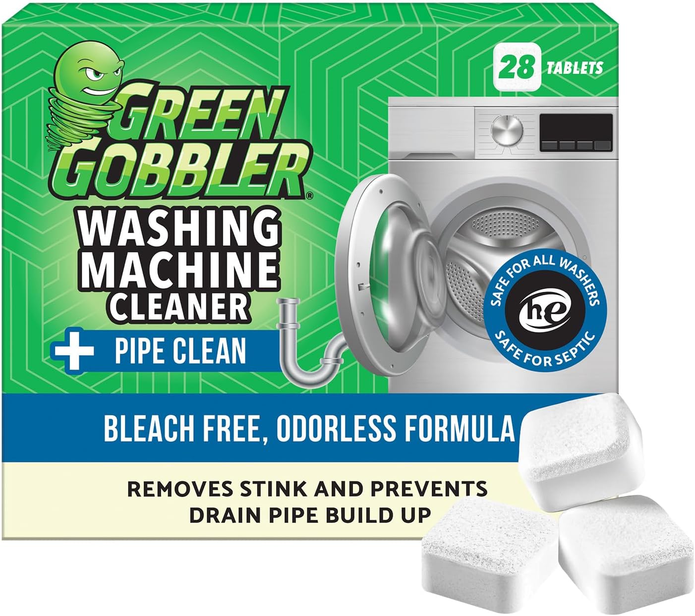 Pipe-Clean Tech: Green Gobbler Washer Tabs | 28 ct