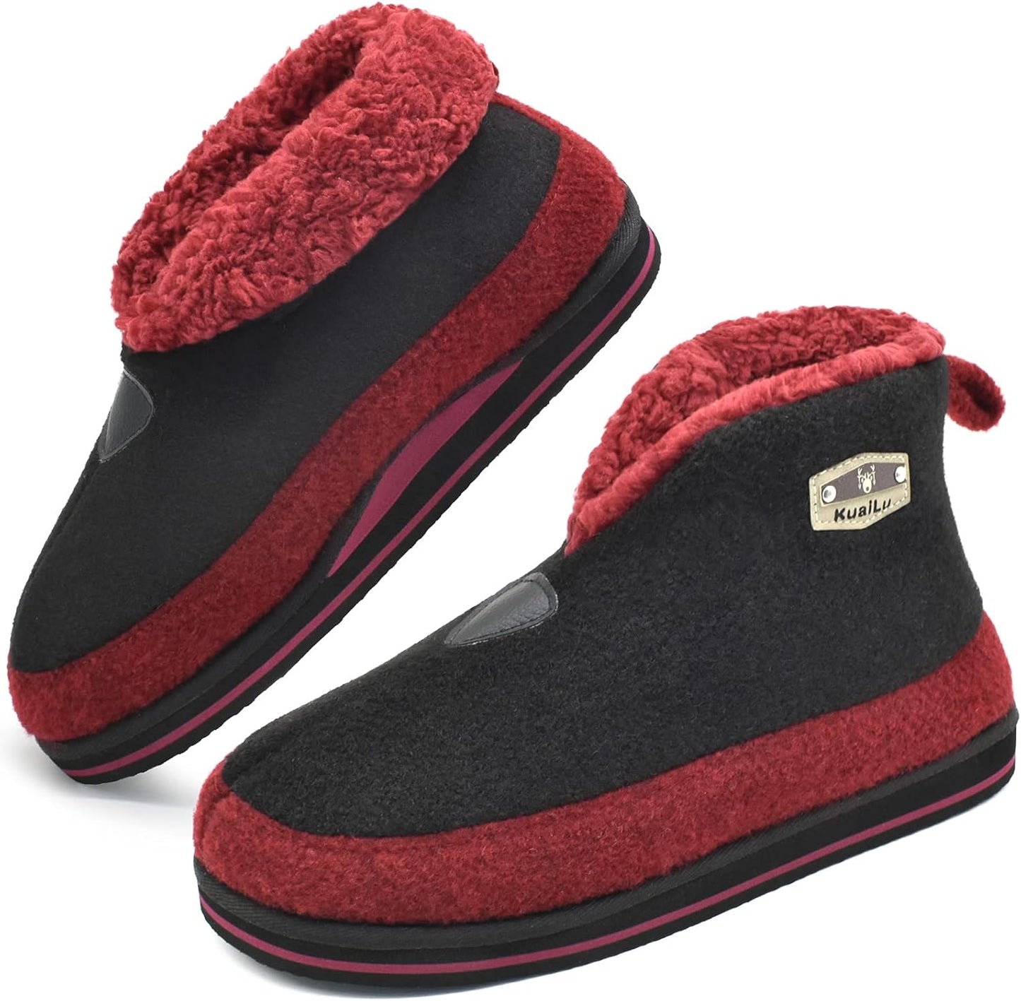 Cozy Memory Foam Booties for Men - Warm Plush Slippers