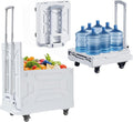 VECELO Foldable Shopping Cart with Wheels - Compact Carry & Storage
