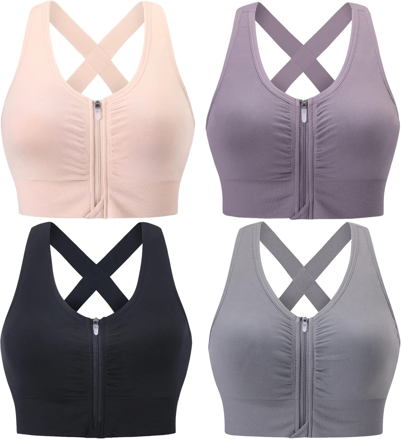Evcute Zip Front Post-Surgery Bra for Women's Comfort and Support