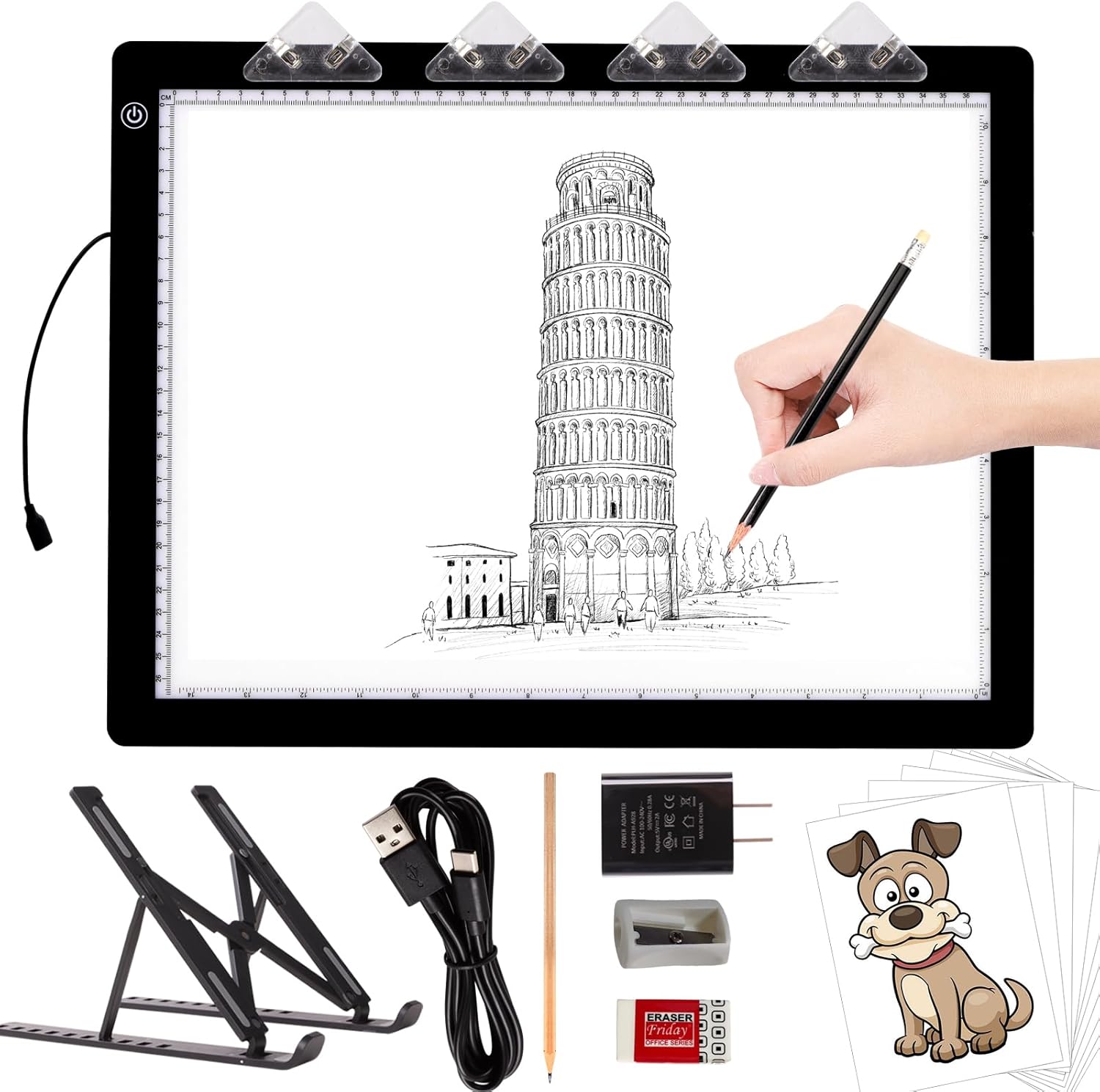 A3 Light Pad with Foldable Stand for Tracing and Drawing