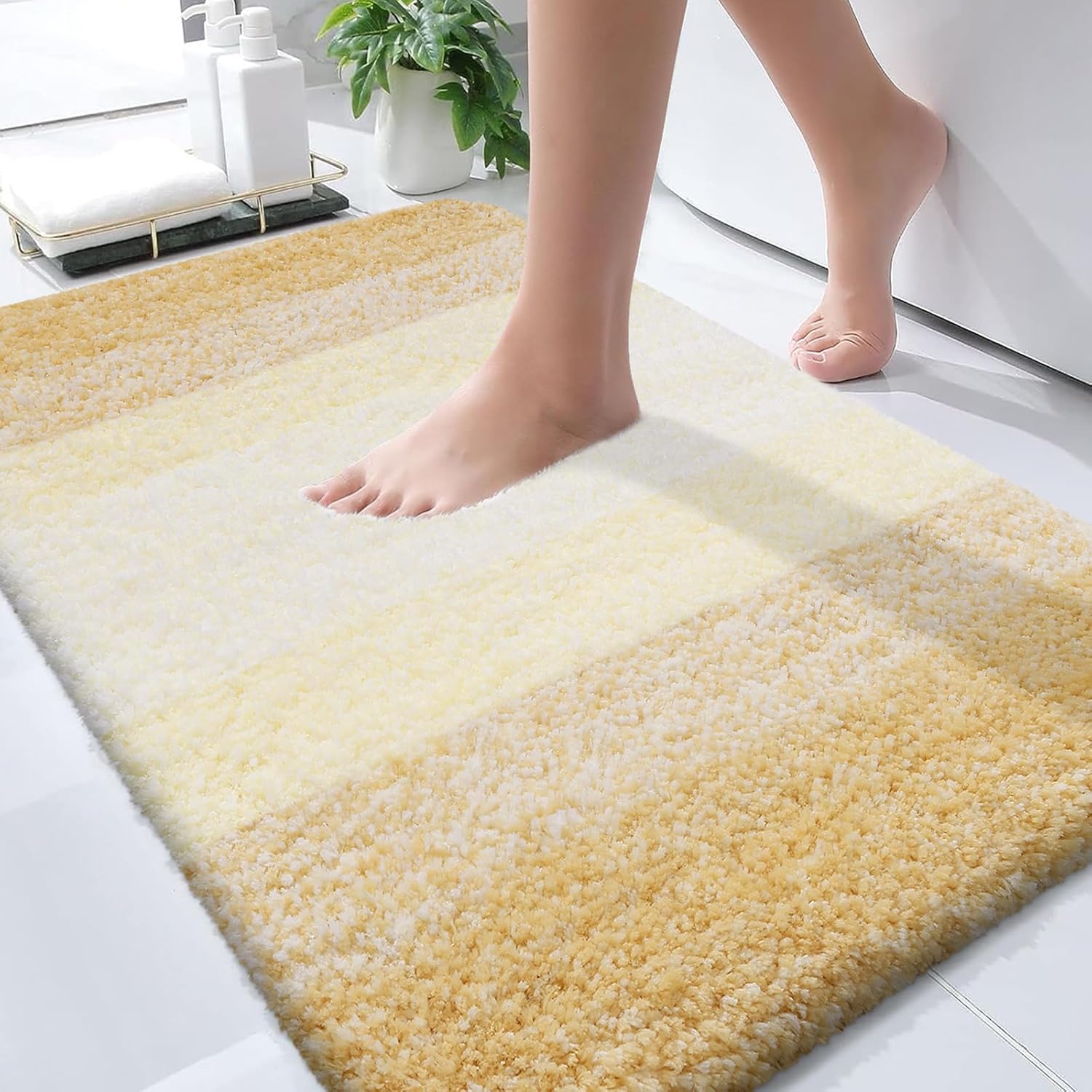 OLANLY Extra Soft Microfiber Bathroom Rugs Mat for Home Decor