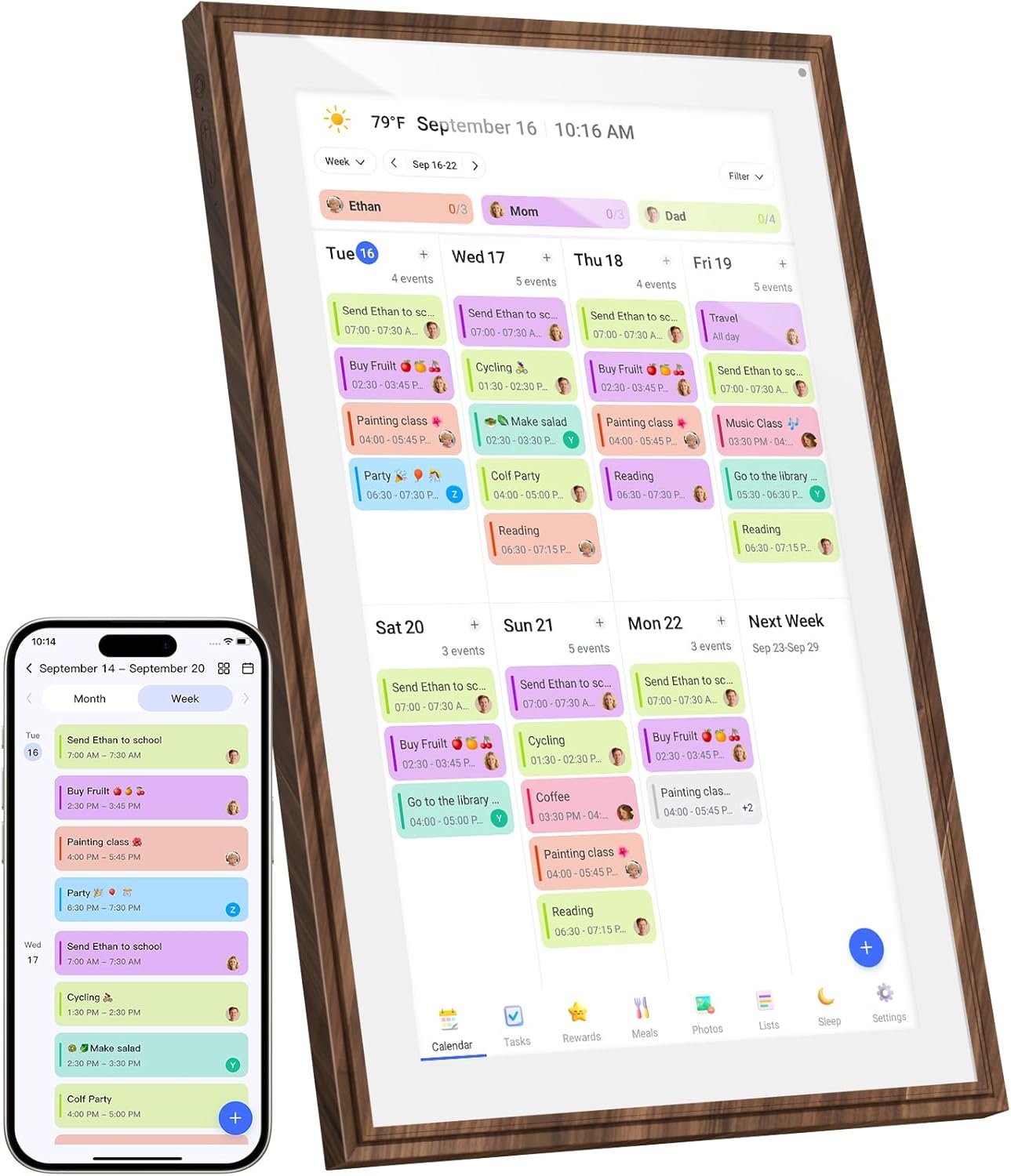 15.6 Inch Digital Calendar Chore Chart with Touchscreen Display