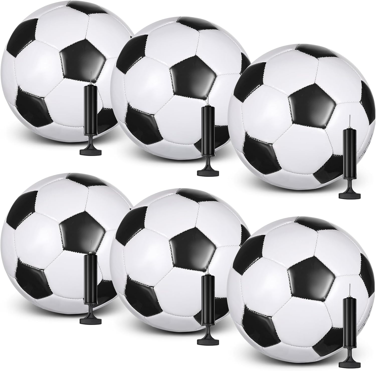 6 Pcs Operation Christmas Soccer Ball Set for Youth Training