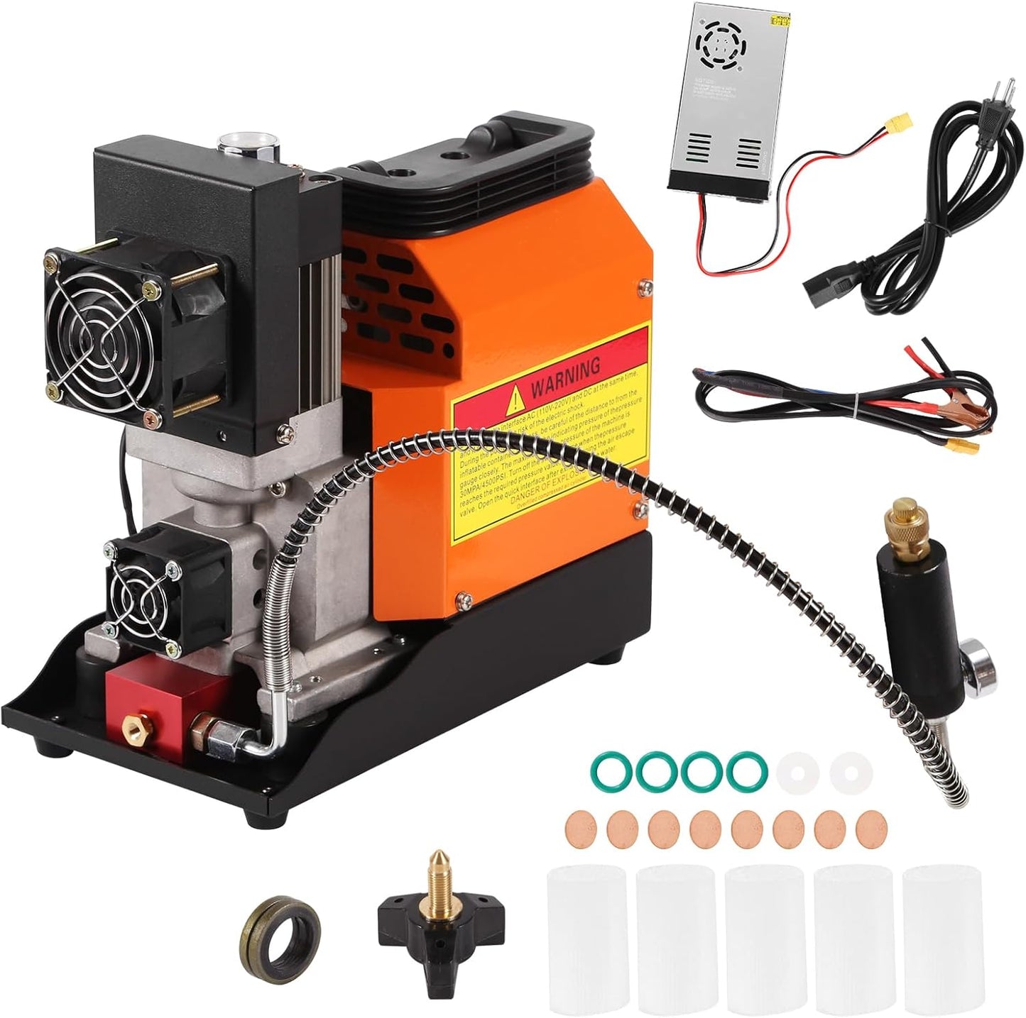NGCYGE 4500PSI Air Compressor - Dual Power, HPA for Paintball & Scuba
