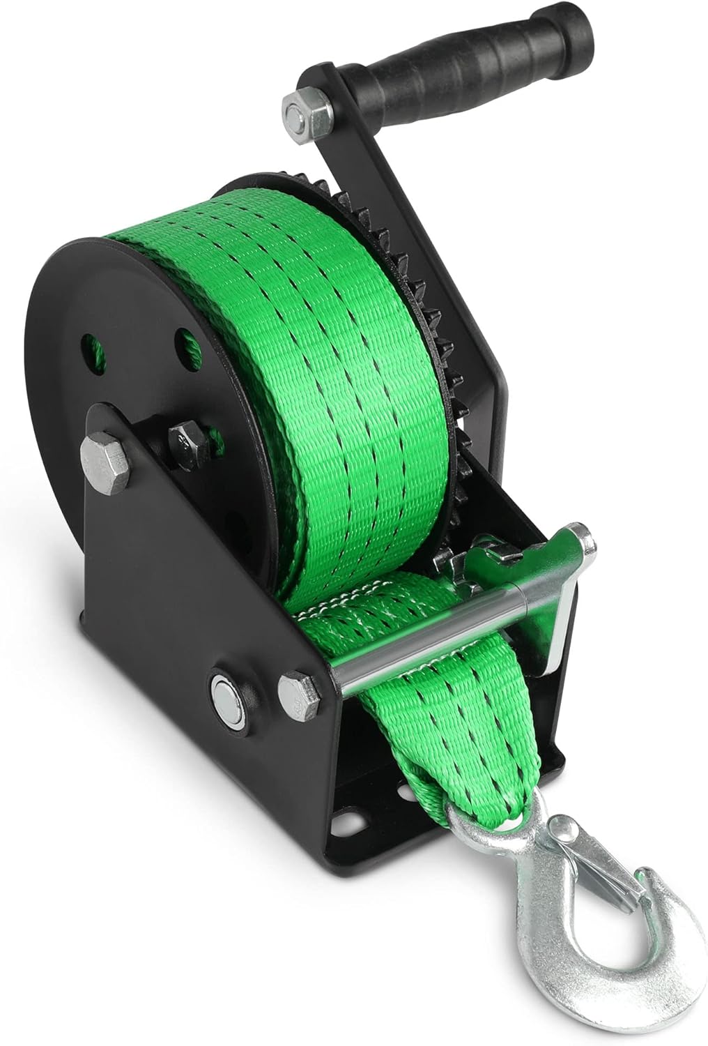 Heavy-Duty Hand Winch for Boat Trailers with Safety Hook