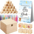 Blue Bear Baby Shower Blocks Decorating Kit - 136 Pcs