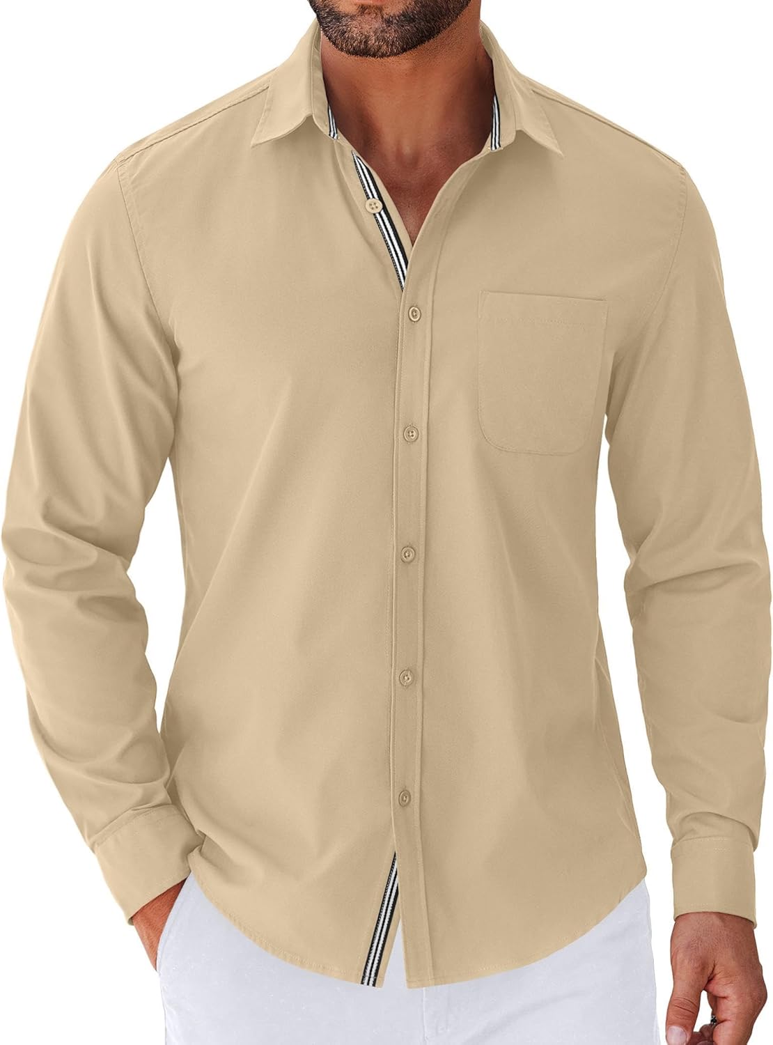 COOFANDY Men's Long Sleeve Casual Button Down Shirts for Style