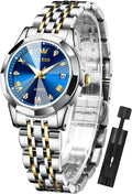 OLEVS Womens Fashion Diamond Watch - Waterproof & Luminous