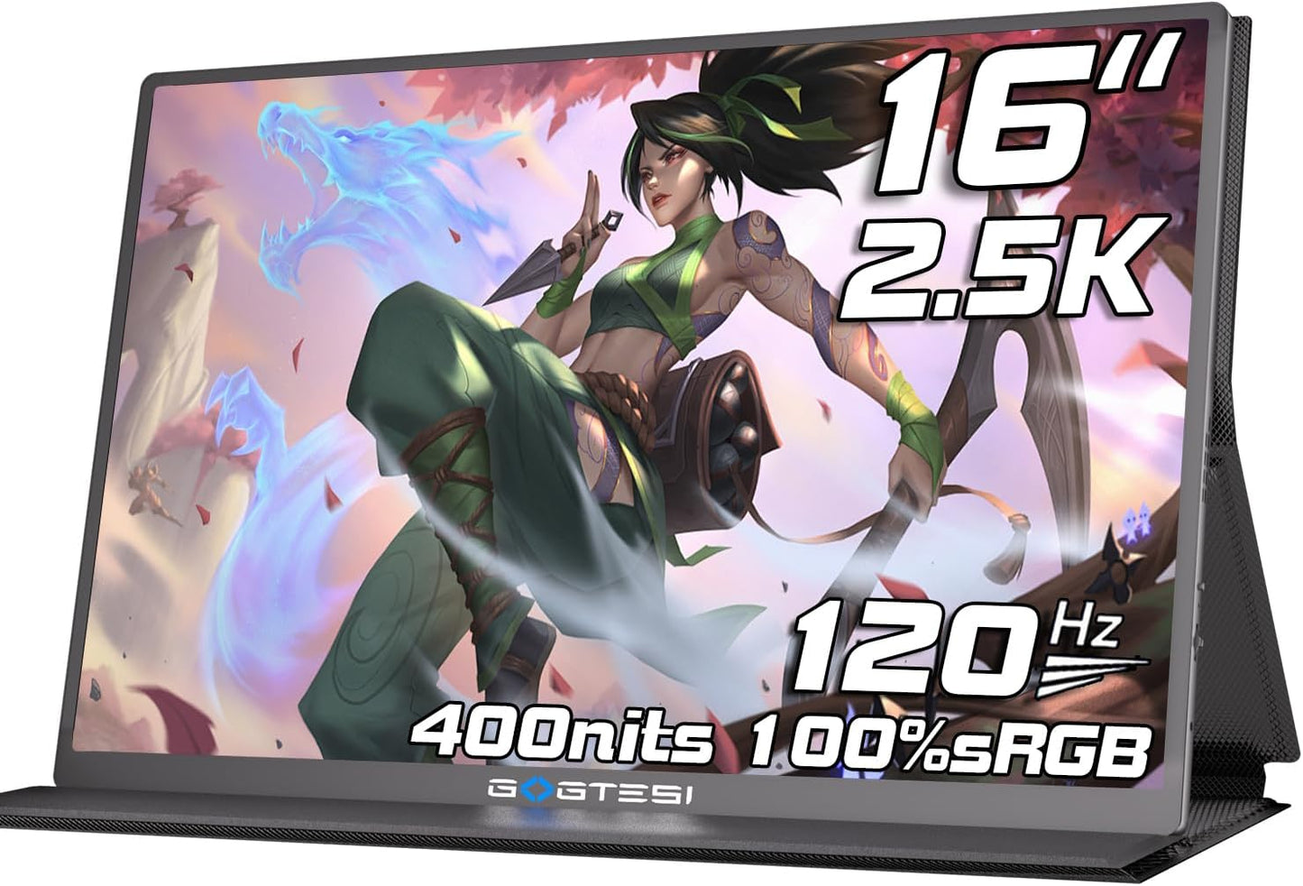 Portable 2.5K Monitor: Ultra Bright & Eye-Care