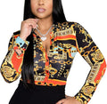 Blouses & Button-Down Shirts for Women - Floral Long Sleeve Dressy Top