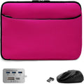 Hub Mouse Laptop Sleeve for Asus 15.6 in - Slim Protective Case (Pink)