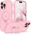 CAPRARO iPhone 16 Pro Max Case with 360 Spin Magnetic Stand - Peach