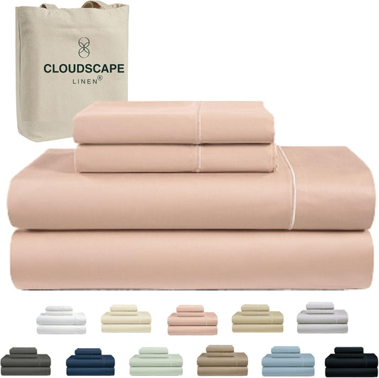 100% Egyptian Cotton Sheets Full Size Luxury Bedding Set