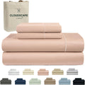 Cloud Scape Linen 100% Egyptian Cotton Queen Sheets - Silky Soft