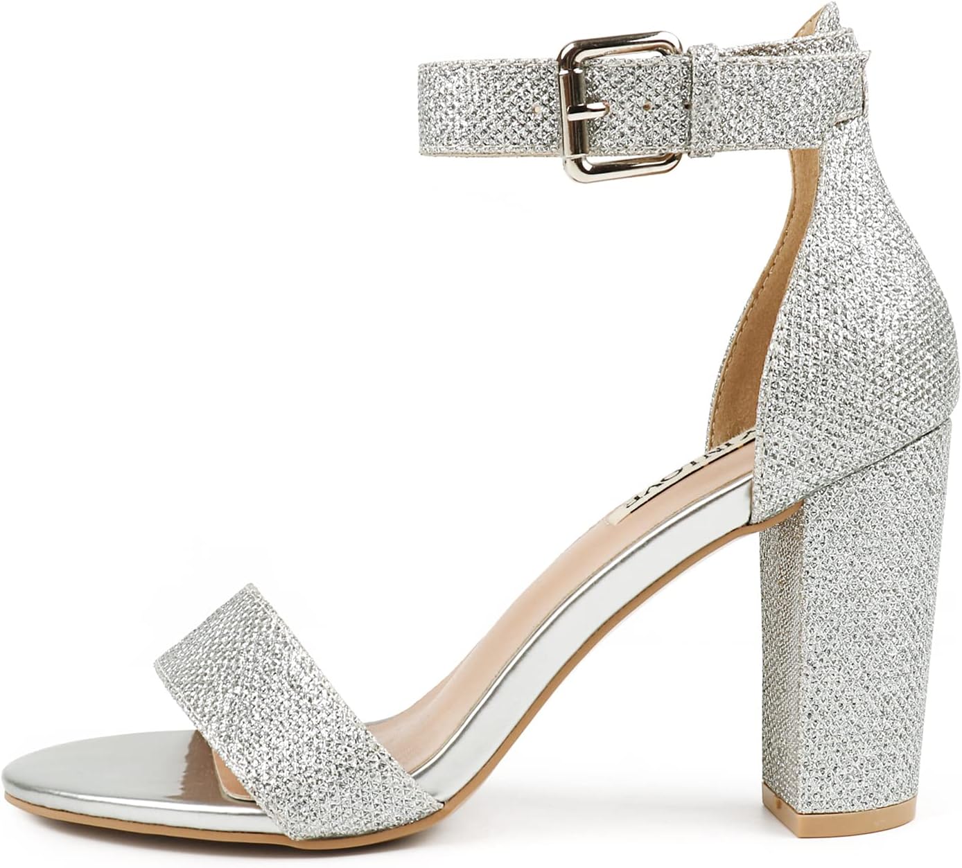 JOY IN LOVE Womens Chunky Block High Heels Ankle Strap Sandals