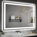 40in x 32in LED Bathroom Mirror with Double Lights - Dimmable Anti-Fog