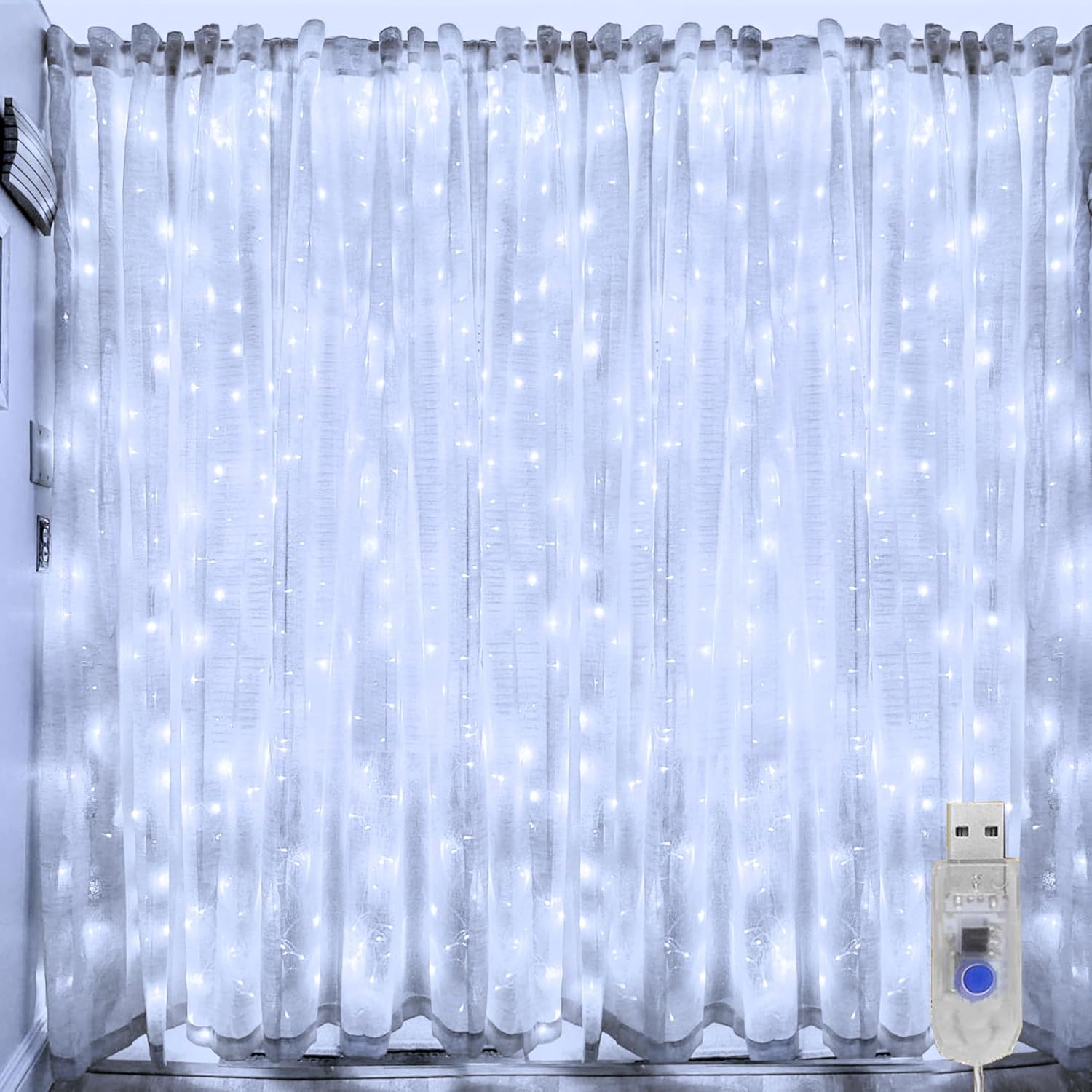 300 LED Fairy Curtain Light by ALENEY: Party-perfect Decor
