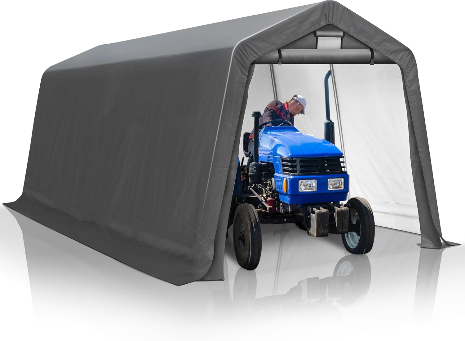 8ft x 14ft Heavy Duty Outdoor Storage Shelter for Bikes and More