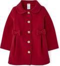 Dressy Girls Coat with Peter Pan Collar - Lightweight Warmth