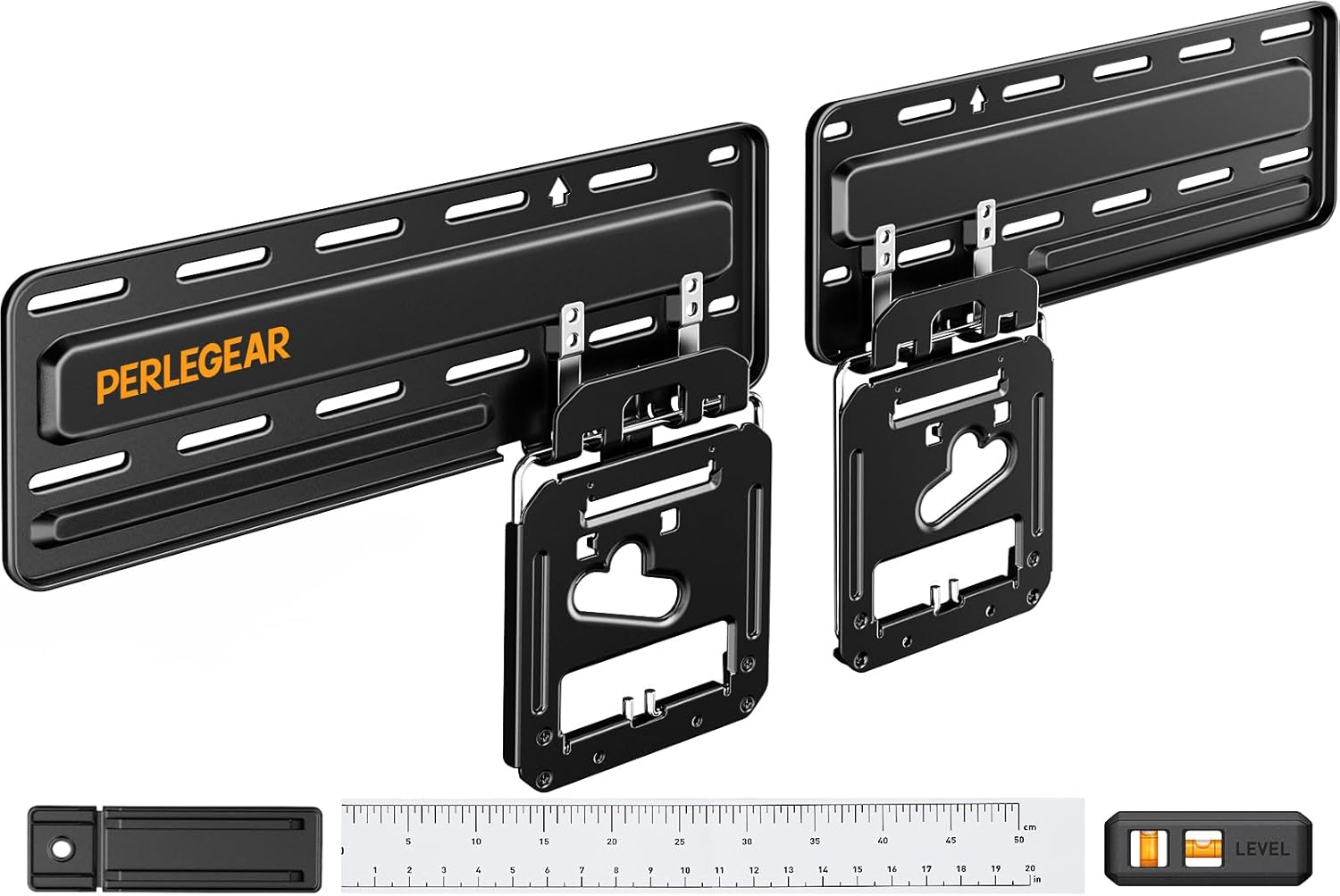 Perlegear Ultra Slim TV Wall Mount - 0.3 Low Profile, Holds up to 132 lbs