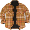 Men's Sherpa Lined Fleece Plaid Flannel Shirt Jacket - Warm Everyday