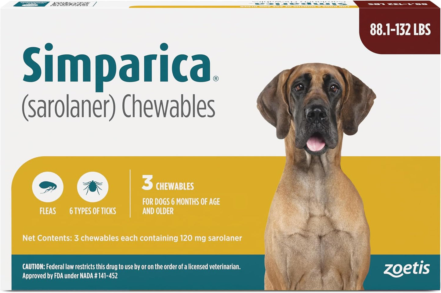 Simparica Chewables for Dogs: 35-Day Flea and Tick Defense