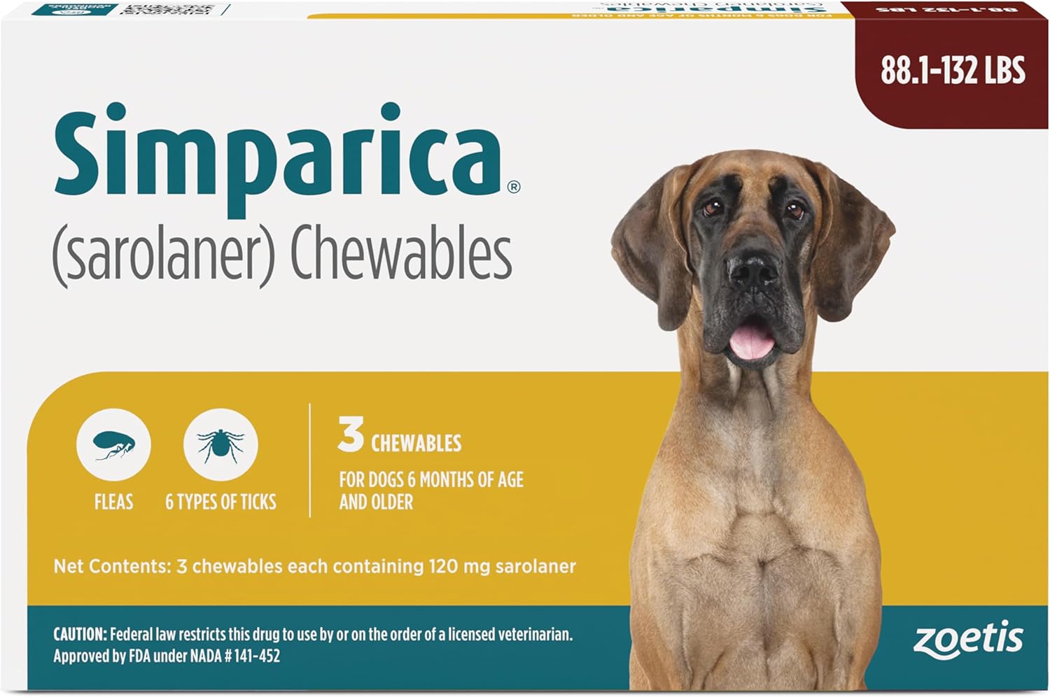 Simparica Chewables for Dogs: 35-Day Flea and Tick Defense