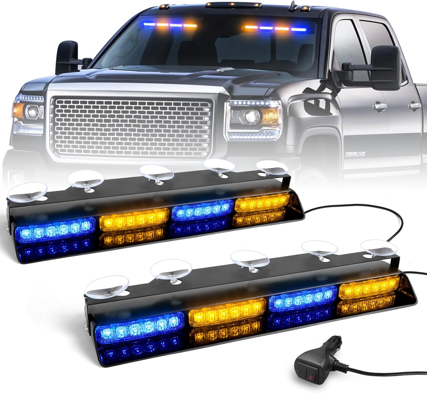 HLauto 6Z4J Emergency Dash Strobe Lights for Safety Vehicles
