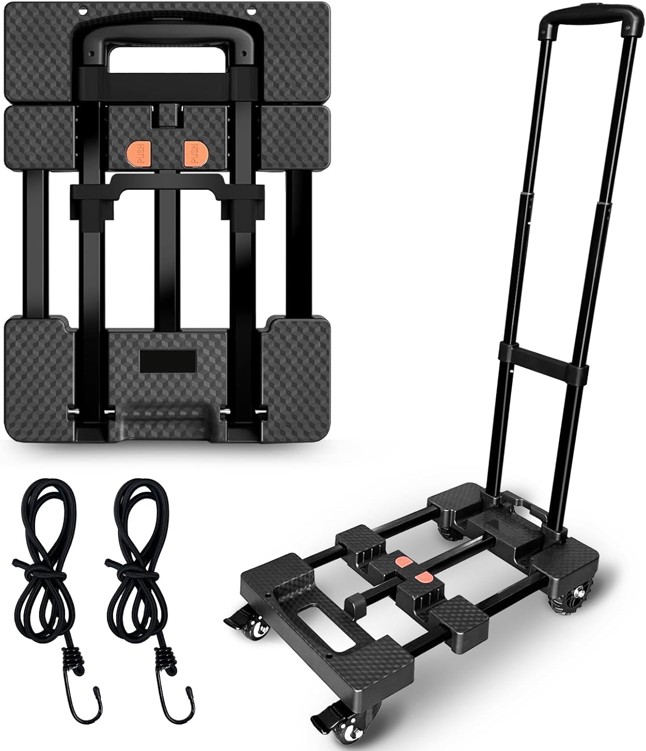 Folding Hand Truck with Heavy Duty 550lbs Capacity for Travel