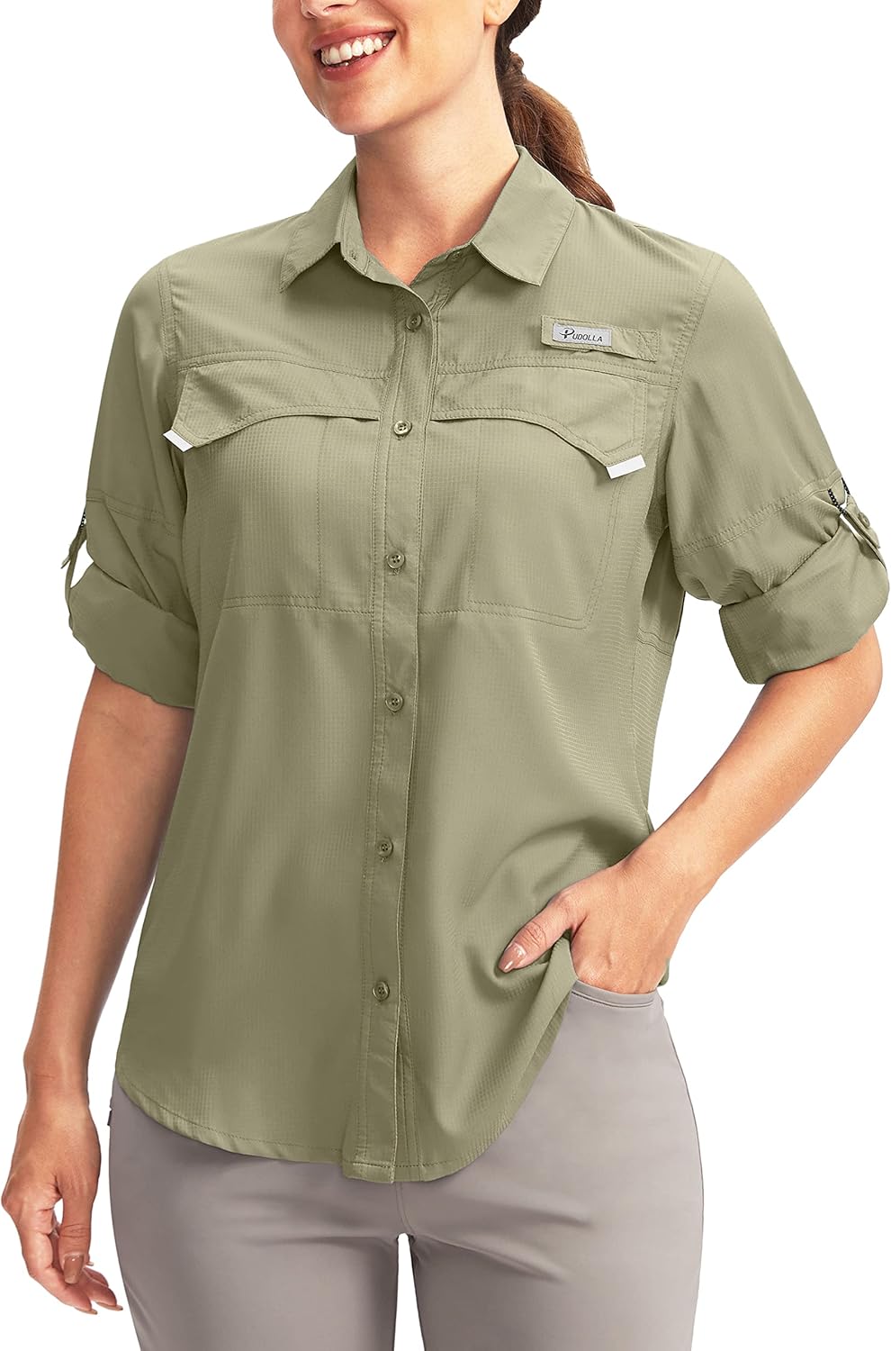 Pudolla Women's UPF 50+ Sun Protection Long Sleeve Shirts