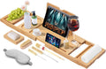 Bamboo Bath Tray - Expandable & Foldable, Home Spa Essential