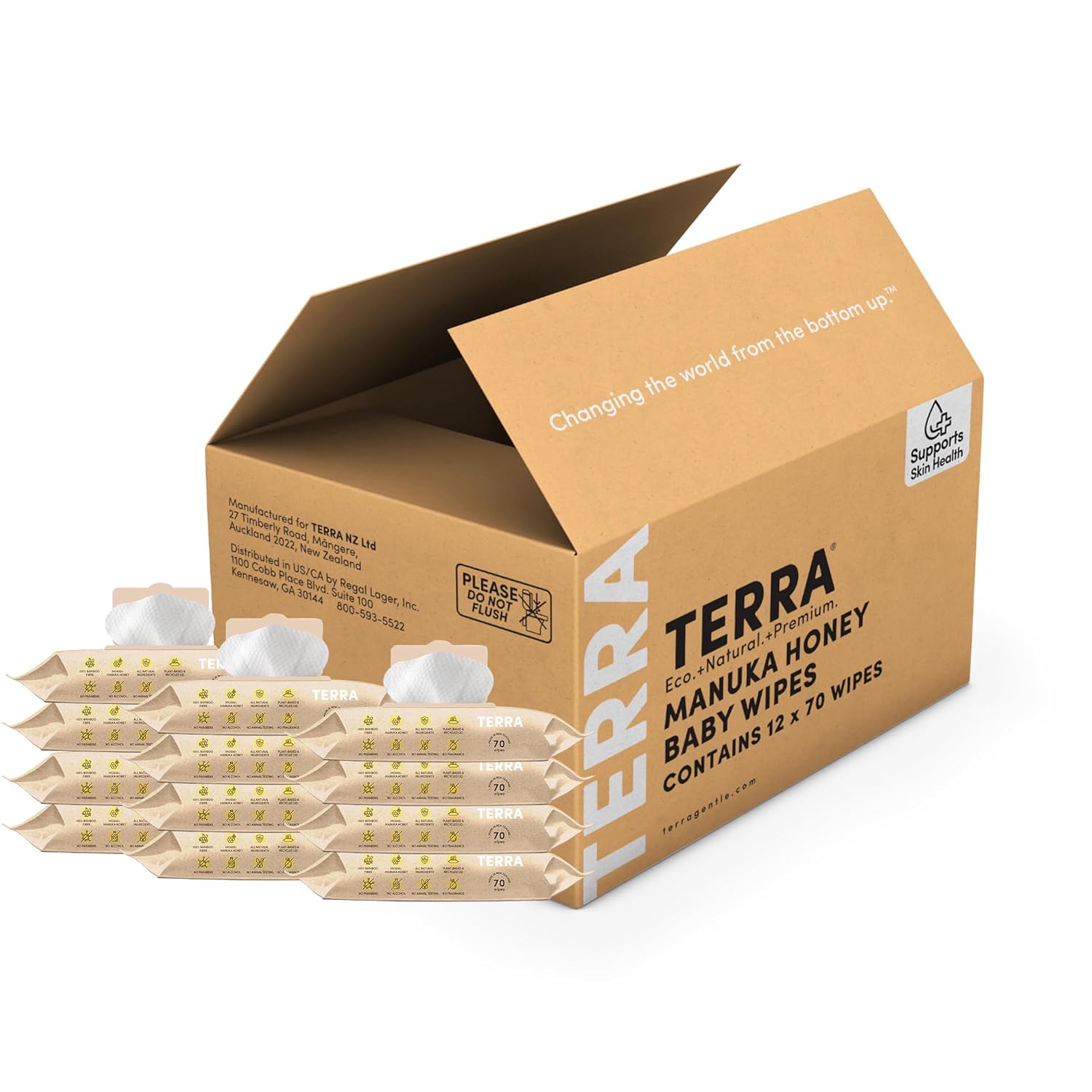 Terra Bamboo Baby Wipes with Manuka Honey for Sensitive Skin