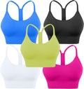 Racerback Sports Bras for Women 2-5 Pack - Padded Y Back Crop
