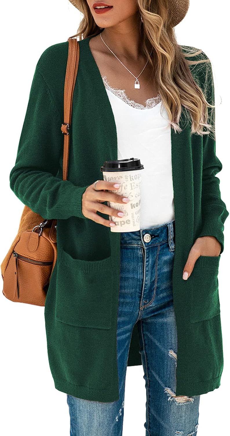 TASAMO Women's Kimono Cardigan: Oversized Soft Knit Sweater