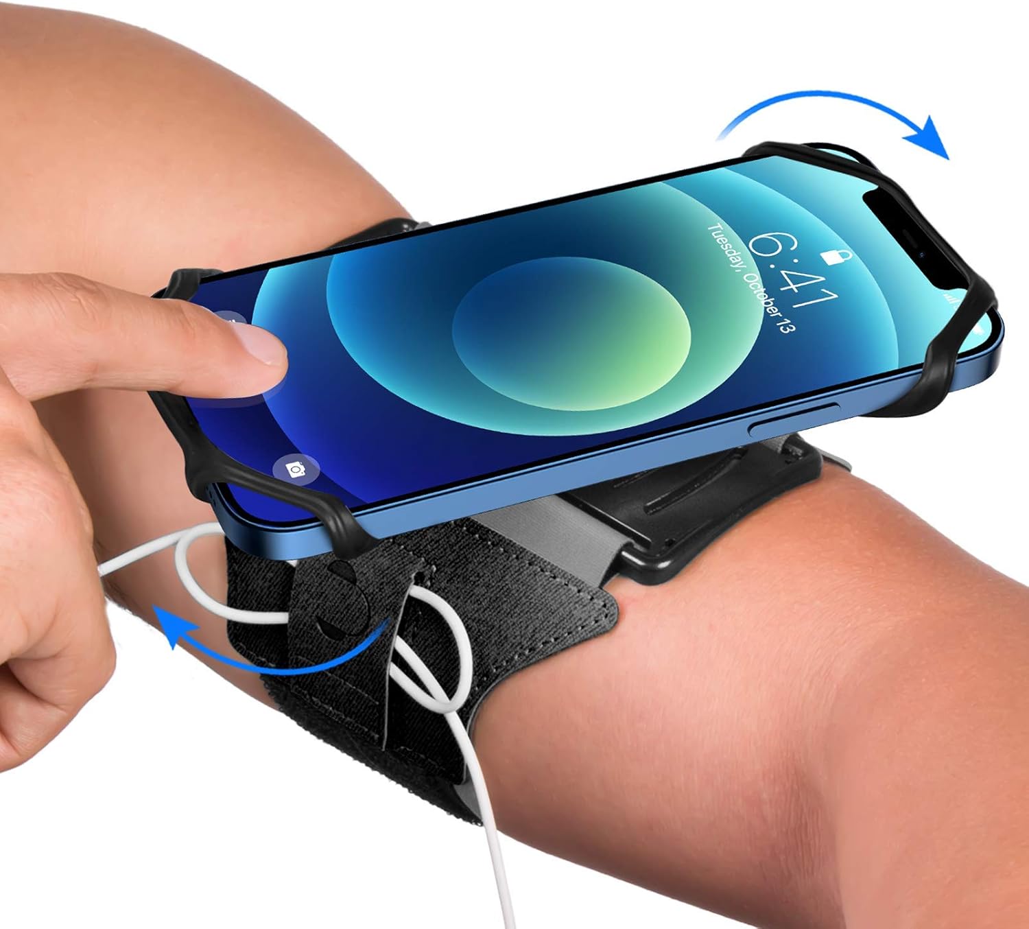 VUP Running Armband for iPhone 16/15/14/13, Fits 4-6.7 in Phones