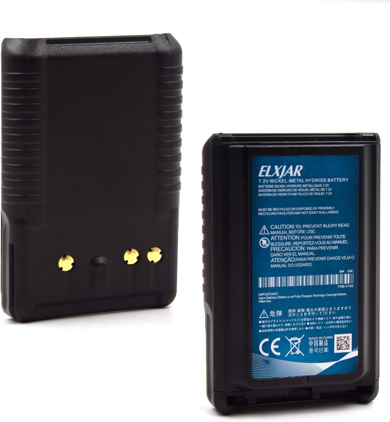 7.2V 1200mAh Ni-Mh Battery Replacement for Yaesu Vertex Radios