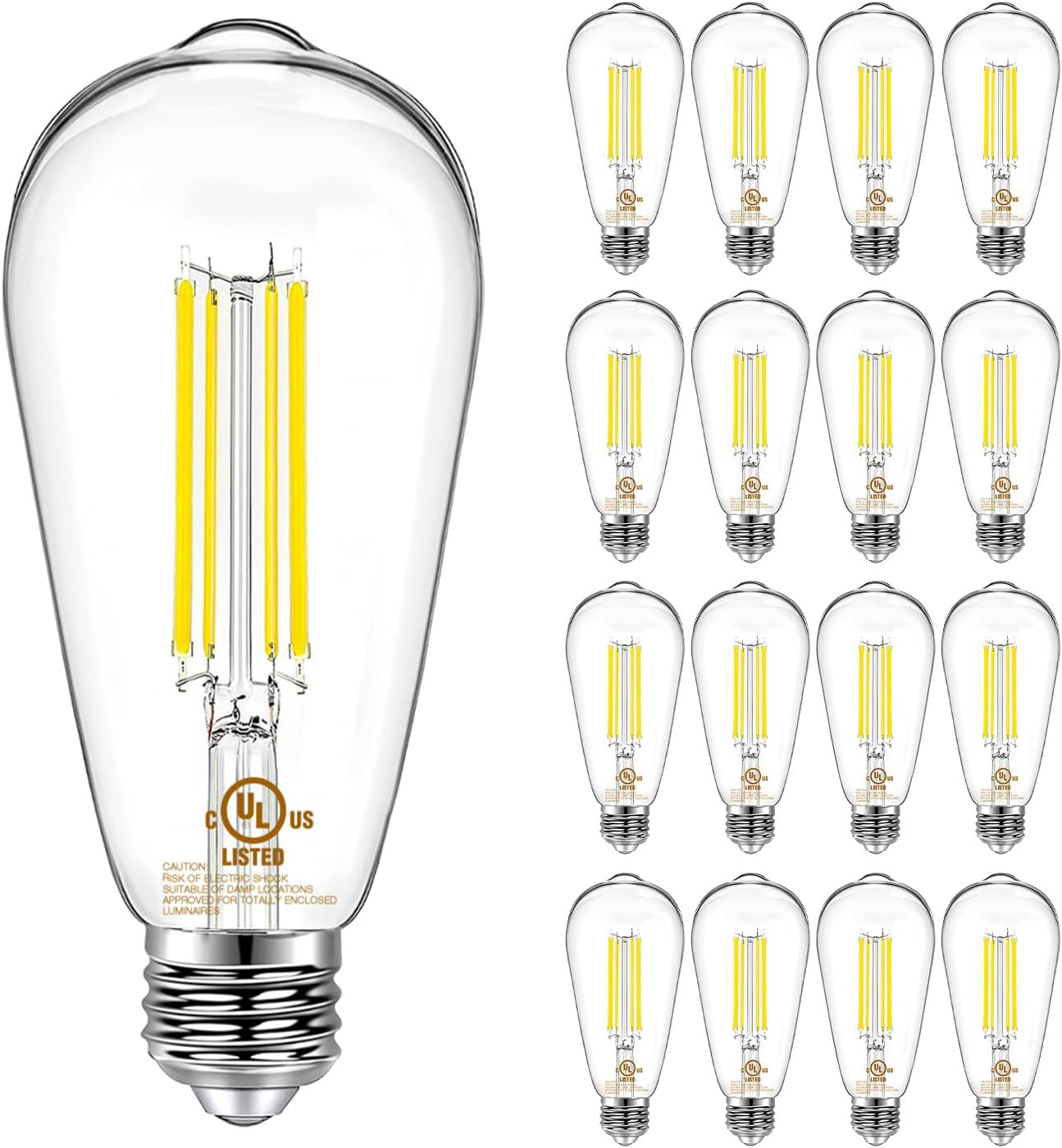 DAYBETTER Vintage LED Edison Bulbs - Dimmable 60W Equivalent