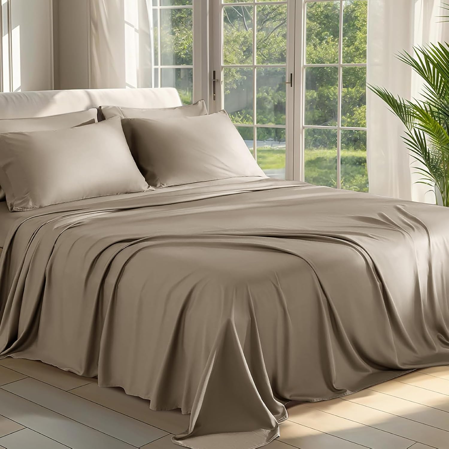 Ultra Cooling Bamboo Sheets Queen Size for Hot Sleepers