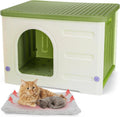 Plastic Cat House Indoor Outdoor Waterproof Feral Cat Shelter