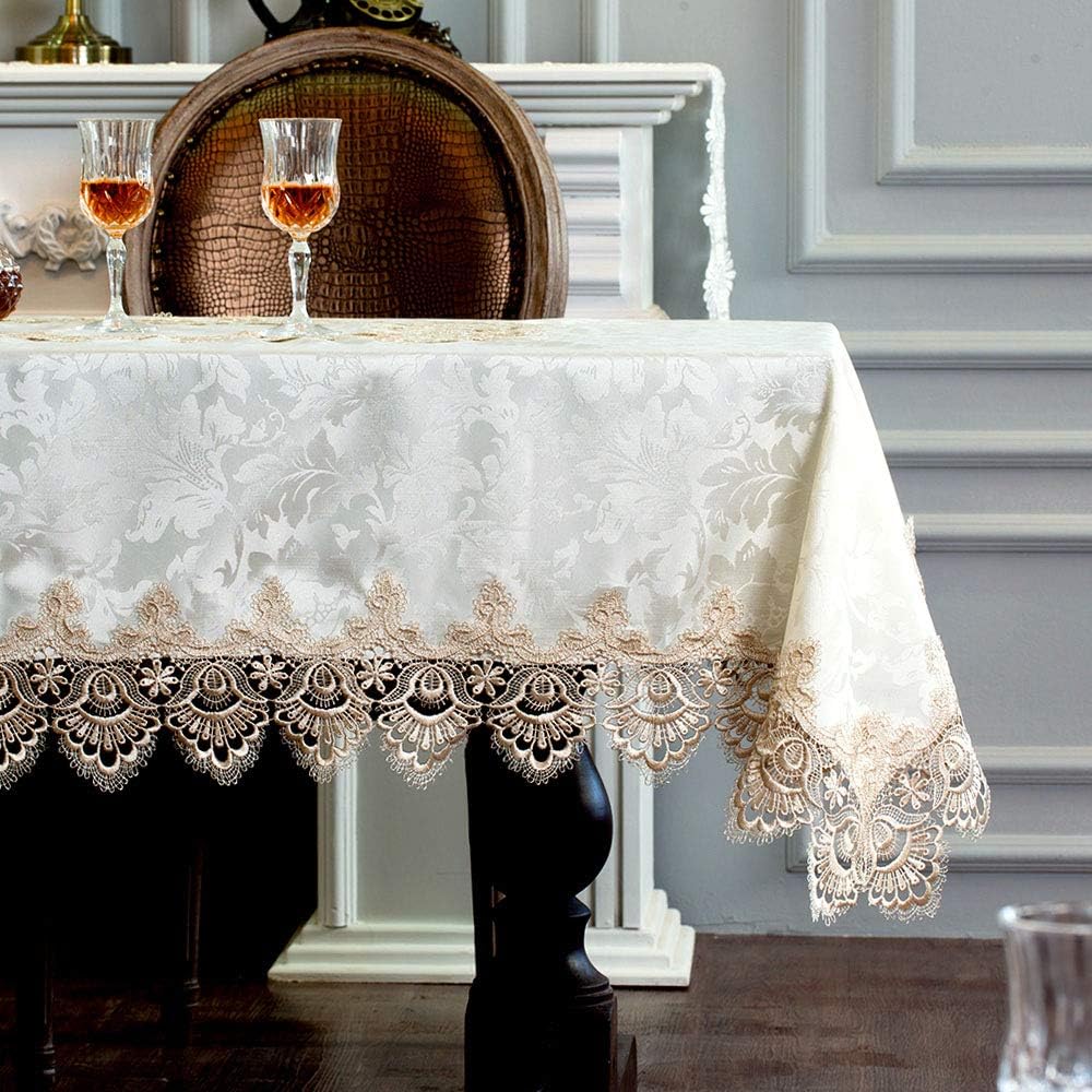 Lace Table Cloth Rectangle for Rustic Kitchen and Parties