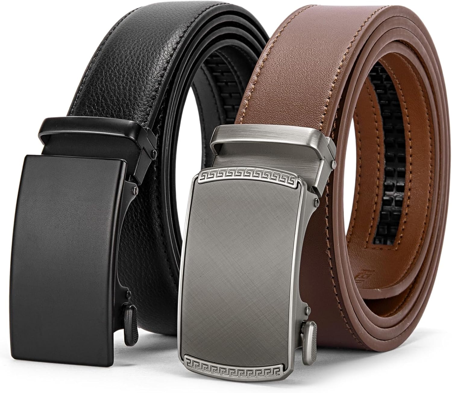 BOSTANTEN Ratchet Leather Belt for Men - Adjustable & Stylish